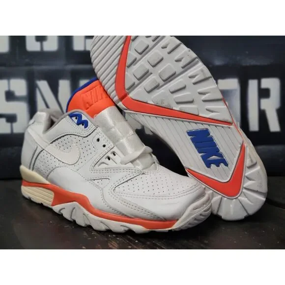 1990 Nike Air Cross Trainer Low White/Orange Vintage Sneakers Shoes 6877 Men 8